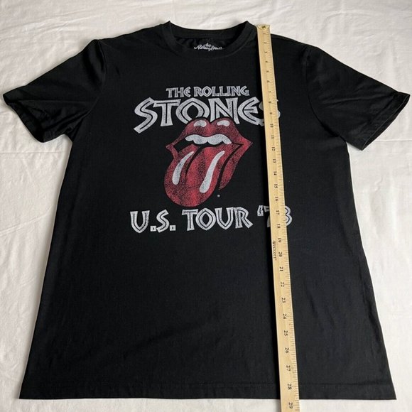 The Rolling Stones T-Shirt Women's Size M Black Cotton Blend US Tour '78 Graphic - Picture 4 of 6